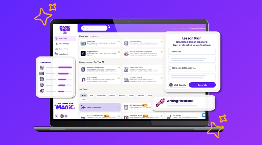 Top 10 AI tools for educators magic school ai